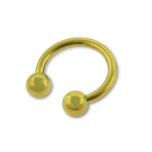 Piercing do rtu a brady, podkova 1,2 Gold plated (12661)