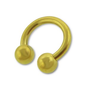 Piercing do rtu a brady, podkova 1,6 Gold plated (12661)